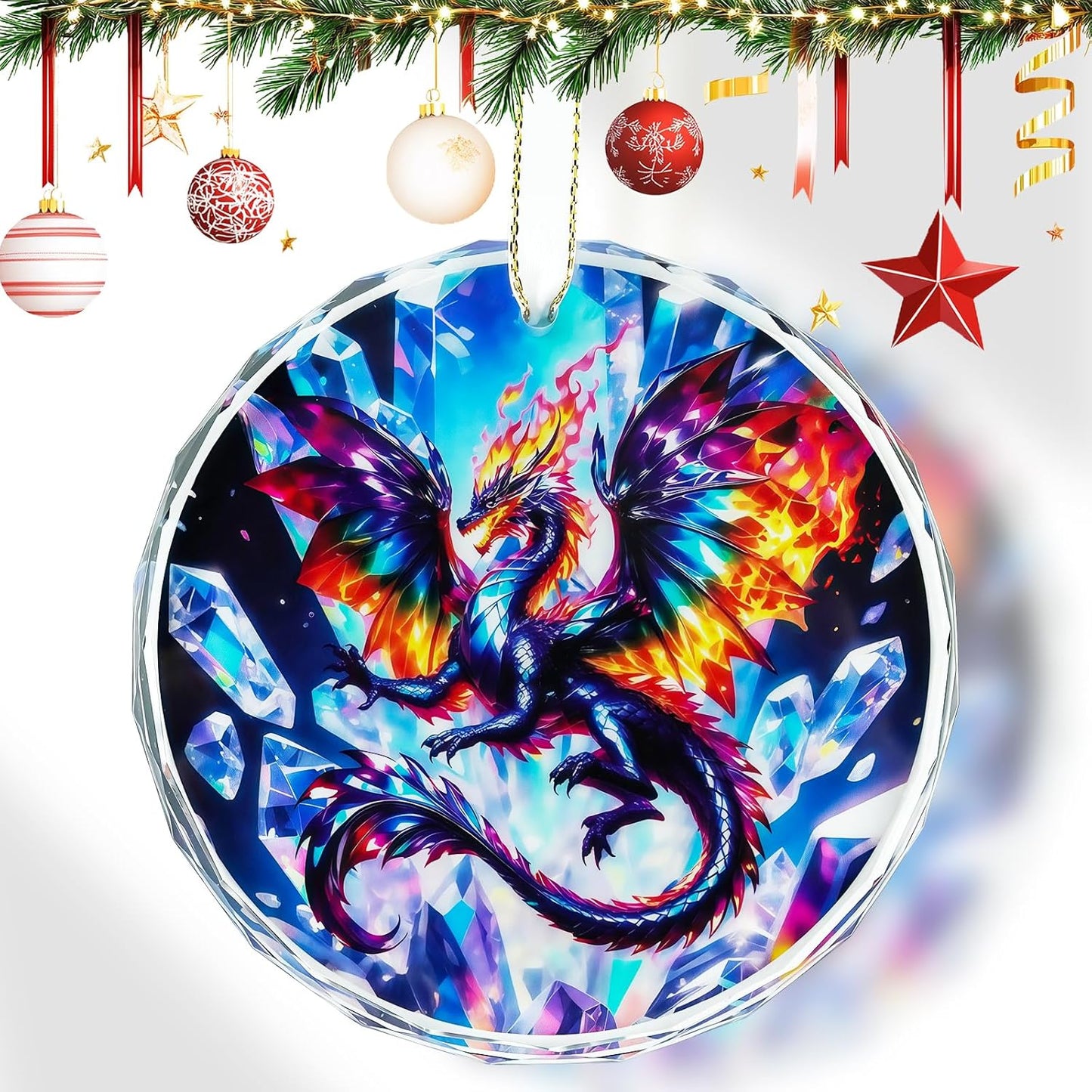 Hummingbird Ornaments for Christmas Tree, Stained Hummingbird Home Decor Glass Hanging, Christmas Tree Indoor Outdoors Home Decorations to Hummingbirds Lover, Book Lovers