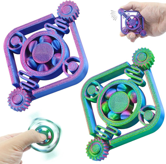 2pc Fidget Spinners for Kids & Adults, 3D Printed Fidget Spinners Toy ADHD Autism Sensory Stress Relief Toys