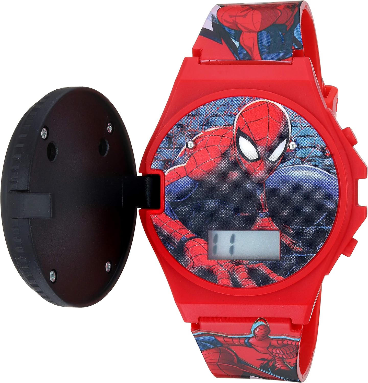 Kids Marvel Spider-Man Digital Quartz Plastic Watch for Boys & Girls with LCD Display