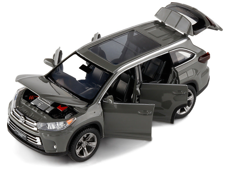 JKM1/32 2019 Toyota hananda SUV six door open sound and light boomerang metal car model toy car Cykapu