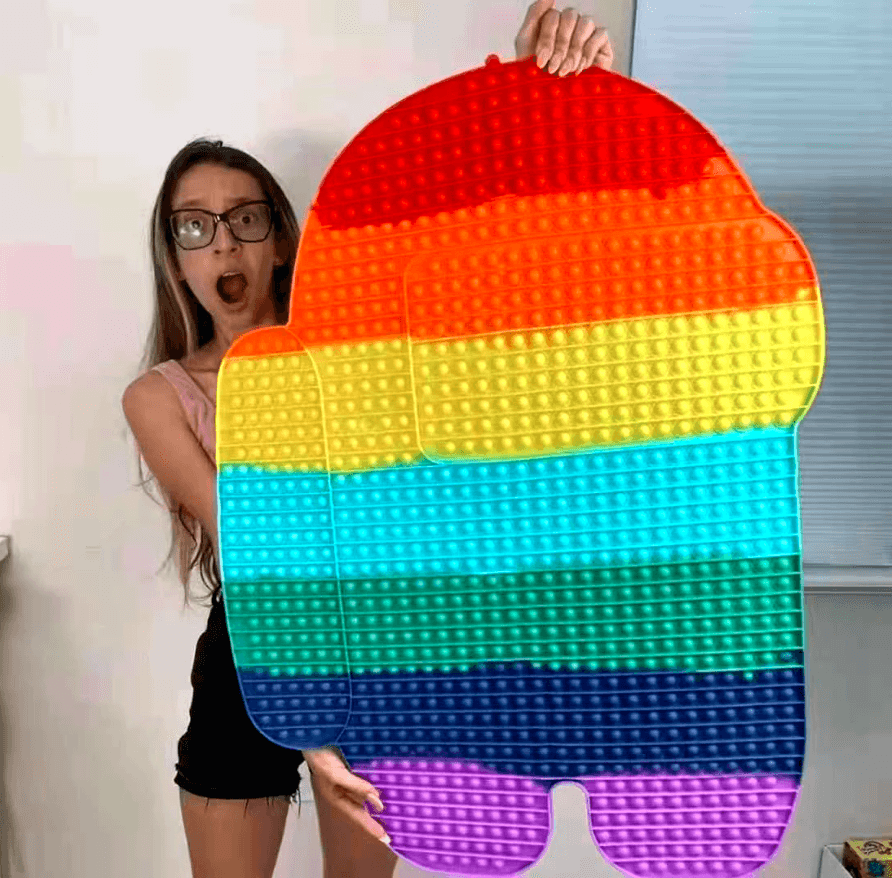 E 20CM) Hot Giant Size Popite Fidget Toys 30cm Rainbow Big Push