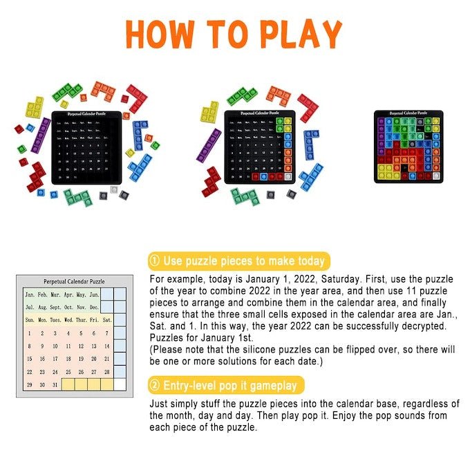 How to play Pop Fun Calendar Jigsaw? - Cykapu