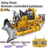 9 Channels Remote Control Bulldozer, 2.4Ghz RC Construction Vehicle Truck Toys - Cykapu