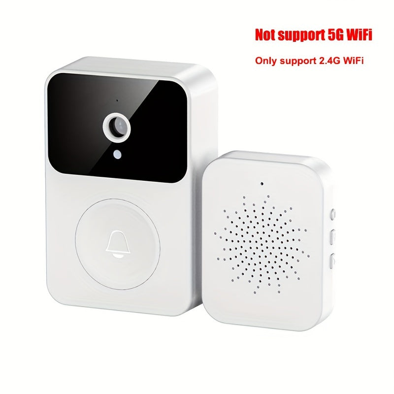 Doorbell Camera Wireless,Intelligent Visual Doorbell Home Intercom HD Night Vision WiFi Rechargeable Security Door Doorbell Cykapu