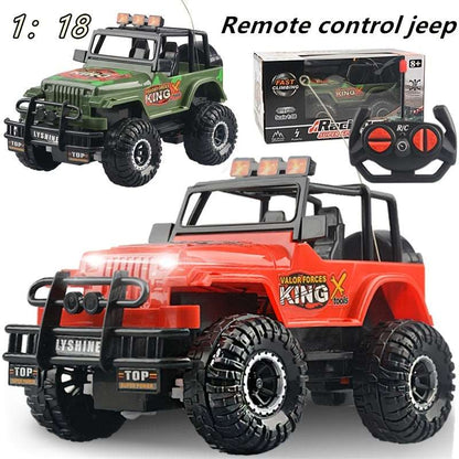 1: 18 Four Way Remote Control Off-road Vehicle Lights Jeep Hummer Electric Remote Control Car Model Boy Toy - Cykapu