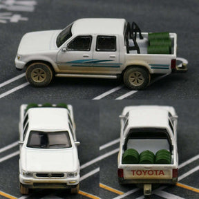 1/64 Hilux Truck Pickup Toy Car, Jackiekim 3'' Vehicle Alloy Model, Free Wheel Diecast Metal Collection - Cykapu