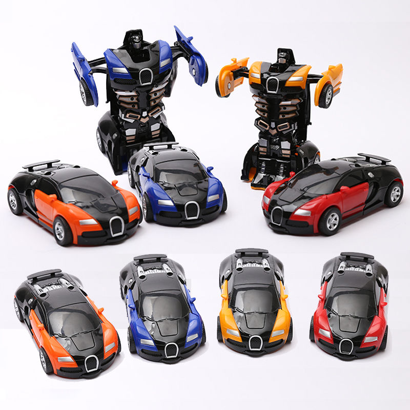 Impact Transformers Toy Car Environmental Protection Without Battery Automatic Deformation