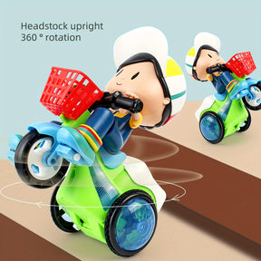 Color Play Car Electric Musical Daily Boy Without Toy Tires With Childrens Favors Light Gifts Party Battery Creative Tricycle Up For Special Random Kid Intelligent Boy Stunt