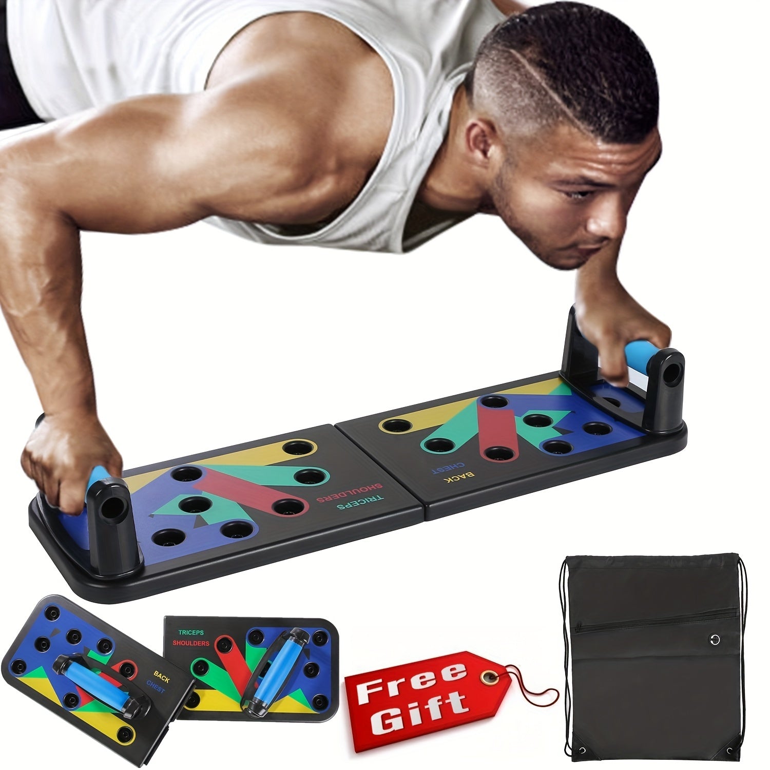 Get Fit Quickly with This Multifunctional Collapsible Push-up Board - Perfect for Chest, Arm Cykapu