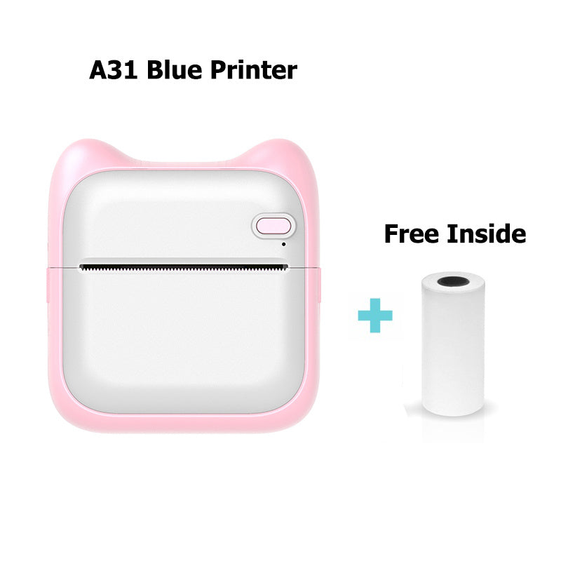 Mini Photo Printer For IPhone/Android,1000mAh Portable Thermal Photo Printer For Gift Study Notes Work Children Photo Picture Memo - Cykapu