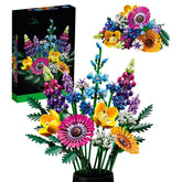 Flower Bouquet Rose Orchid Building Block Bricks Toy , Girlfriend Gifts - Cykapu