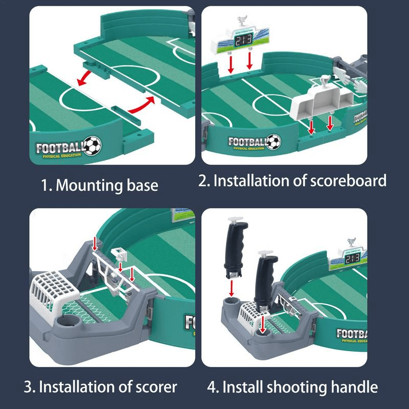Interactive Soccer Tabletop Match - Educational Toys for Kids with 4 Balls