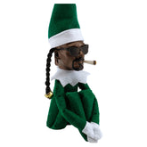 Resin&Fabric Black Doll Home Creative Green Christmas Hat FigureTable Decoration, Hip Hop Plush Doll