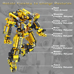Building Toys, 573 PCS Robot Toys, 25-in-1 Engineering Building Bricks Construction Vehicles Kit Building Blocks