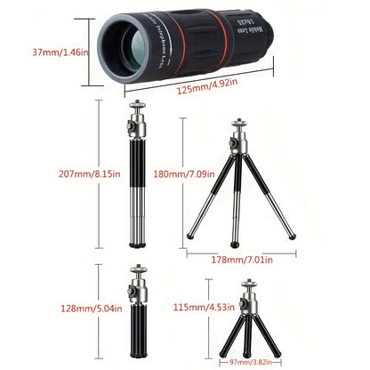 18X Telescope Telephoto Lens With Tripod Monocular Mobile Phone Camera Lens