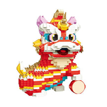 Build Your Own Chinese Lion Dance Ornaments - Creative Series Chinese Style Building Blocks - Cykapu