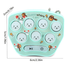 6 PCS Pocket Mini Whack-a-mole Game Console Adult Children Parent-child Interactive Leisure Puzzle Cute Cartoon Toy With Keychain - Cykapu