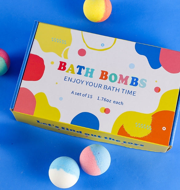Bath Bomb Gift Set with Toys Inside, 20 Pack Organic Bath Bombs for Kid Cykapu