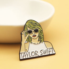 Brooch Taylor Swift Metal Badge Music Pop Singer Cartoon Pin
