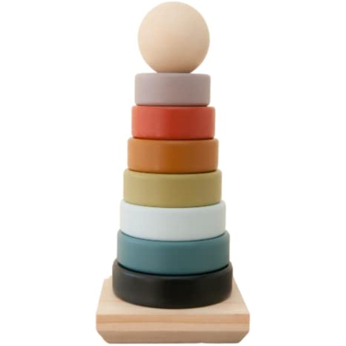 Classic Wooden Ring Stacker Toy