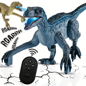 RC Dinosaur Robot,Walking And Roaring Dinosaur Remote Control Electronic Robots Toy Jurassic Raptor Toys Dinosaurs With Light And 6 Sound