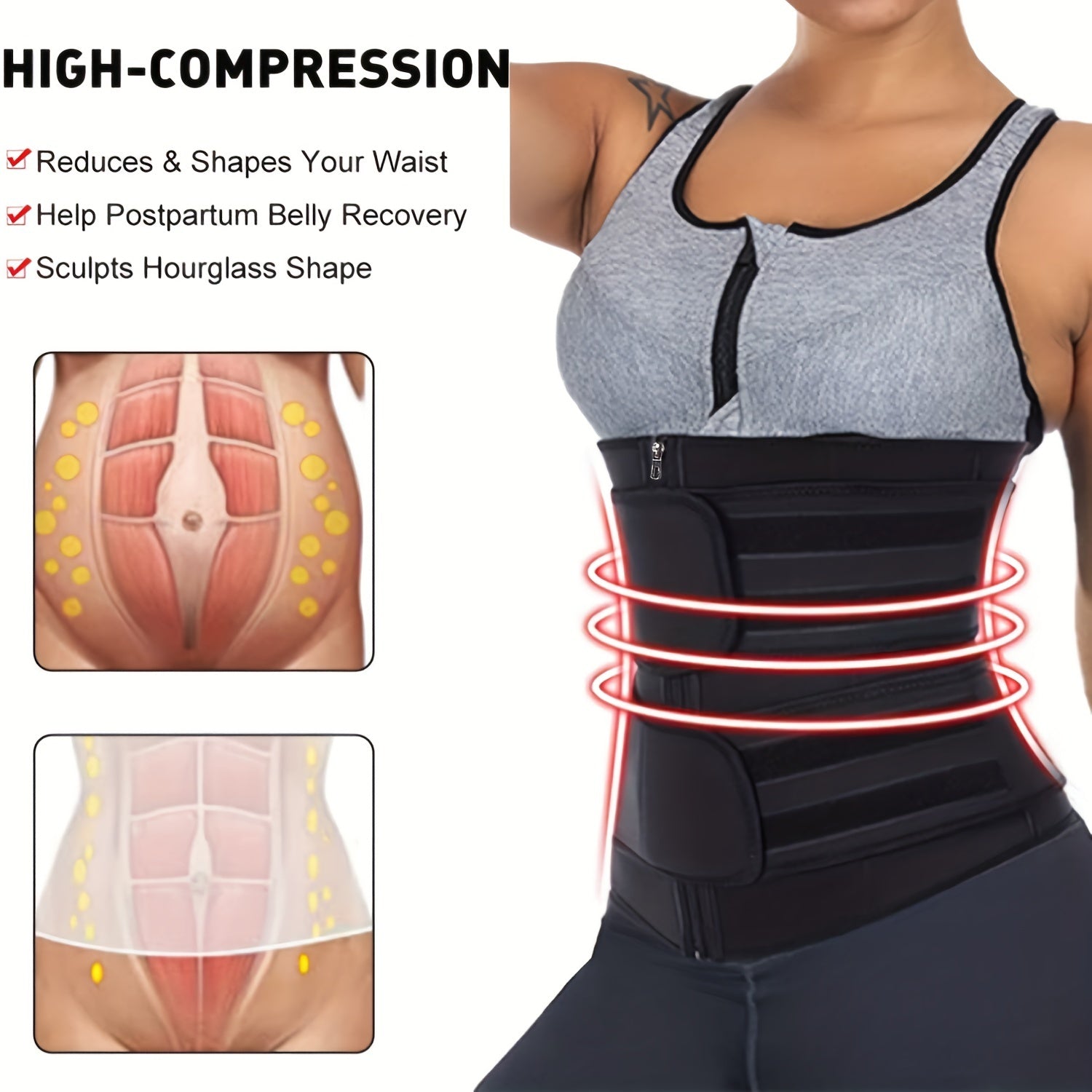 Order A Size Up, Breathable Neoprene Waist Trainer, Trimmer Belt, Body Shapewear For Women Cykapu