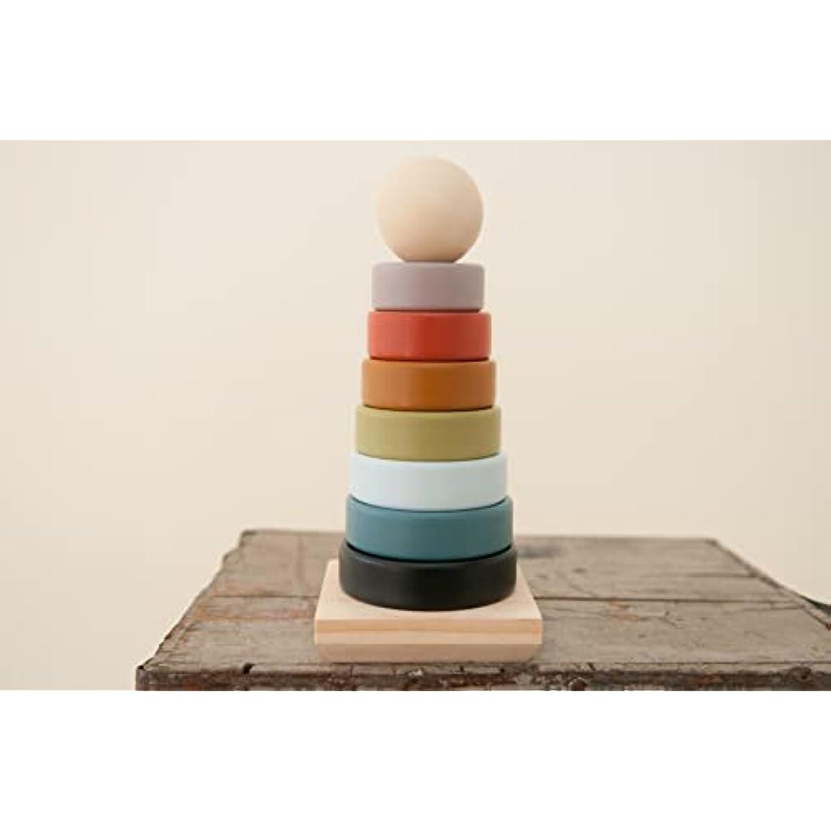 Classic Wooden Ring Stacker Toy - Cykapu