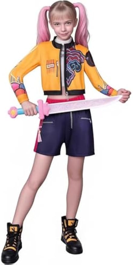 Pop Idol Cosplay Costume Popular Singers Stage Costumes for Ages 3-12 Children's Costumes Girl A