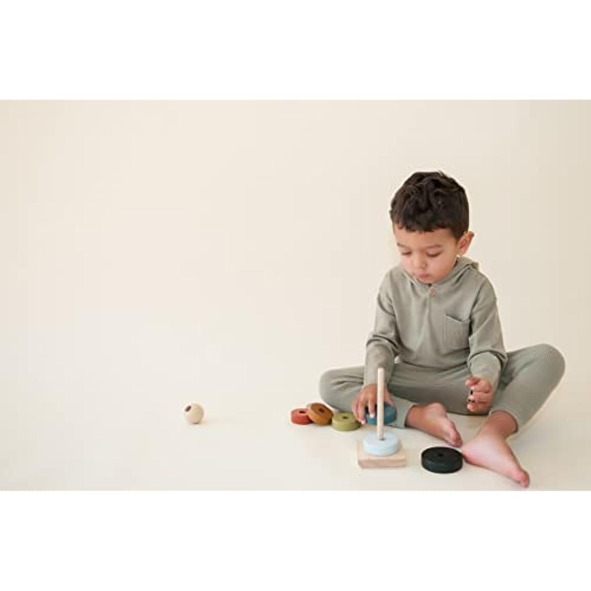 Classic Wooden Ring Stacker Toy - Cykapu