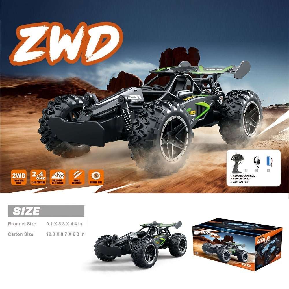 1:18 Small High-speed Off-road 2.4G Remote Control Car Drifting 15KM/H To Adapt To Various Road Sections Anti-collision Settings Rubber Big Tires - Cykapu
