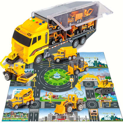 Engineering Die-cast Construction Car Toddler Toys - Perfect Gift For 5-7 Year Old Boys - Cykapu