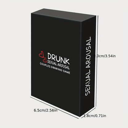 Drunk Card Game For Couples, Party Gathering |Size: 3.54in X 2.56inx0.71in | 50Cards | Cykapu