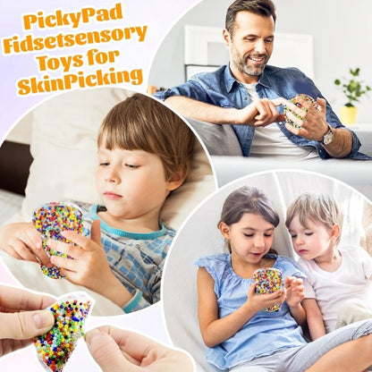 3Pcs Skin Picking Fidget Toys, Picking Pad, Sensory Toys for Skin Picking, ADHD OCD Fidget Toys (6CM/2.93IN) - Cykapu