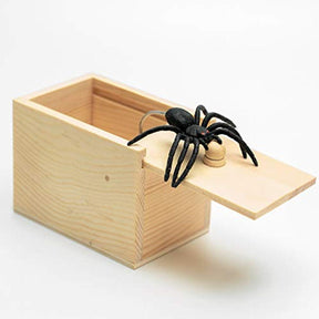 Handcrafted Solid Wood Spider In Box Prank,Rubber Spider Prank Box - Cykapu