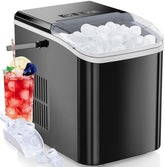 Countertop Ice Maker, Portable Ice Machine Self-Cleaning, 9 Cubes in 6 Mins, 26.5lbs/24Hrs, 2 Sizes of Bullet Ice Cykapu