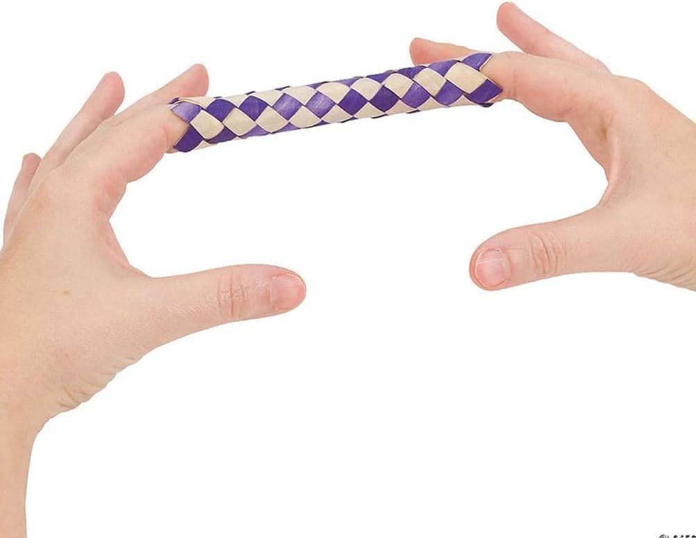 5 Pcs Classic Finger Traps Chinese Finger Trap Bamboo Chinese Bamboo Toys Birds Foraging Toy - Cykapu