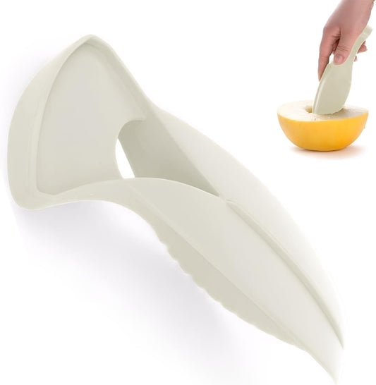 Cantaloupe Cutting Tool, Plastic Remove Seeds Cantaloupe Cutter Slicer Tool, Quickly Portable Fruit Cube, Multifunctional Simple Divider Peeler for Home Party Camping Kitchen Gadget