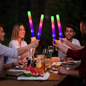 Foam Glow Sticks Bulk 160 PCS,3 Modes Flashing LED Light Sticks