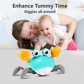 Baby Toys Infant Crawling Crab: Tummy Time Toy Gifts 3 4 5 6 7 8 9 10 11 12 Babies Cykapu