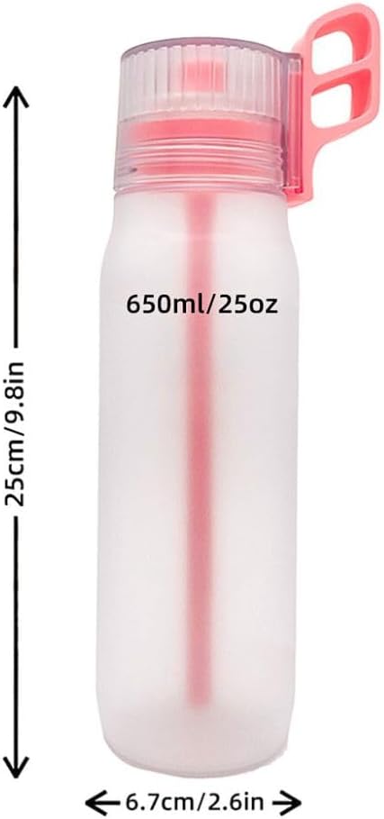 Fragrance Ring Outdoor Air Water Bottle, 0 Scent 0 Sugar 0 Calcium 650ML + 1 Cocktail Fragrance Ring