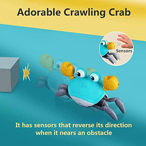 Baby Toys Infant Crawling Crab: Tummy Time Toy Gifts 3 4 5 6 7 8 9 10 11 12 Babies Cykapu