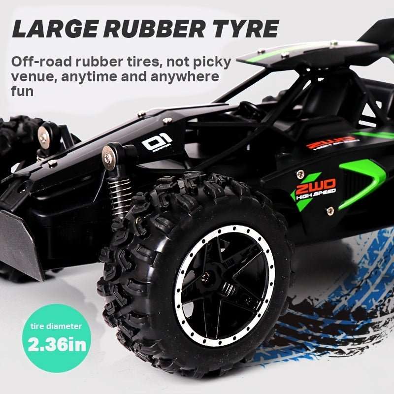 1:18 Small High-speed Off-road 2.4G Remote Control Car Drifting 15KM/H To Adapt To Various Road Sections Anti-collision Settings Rubber Big Tires - Cykapu