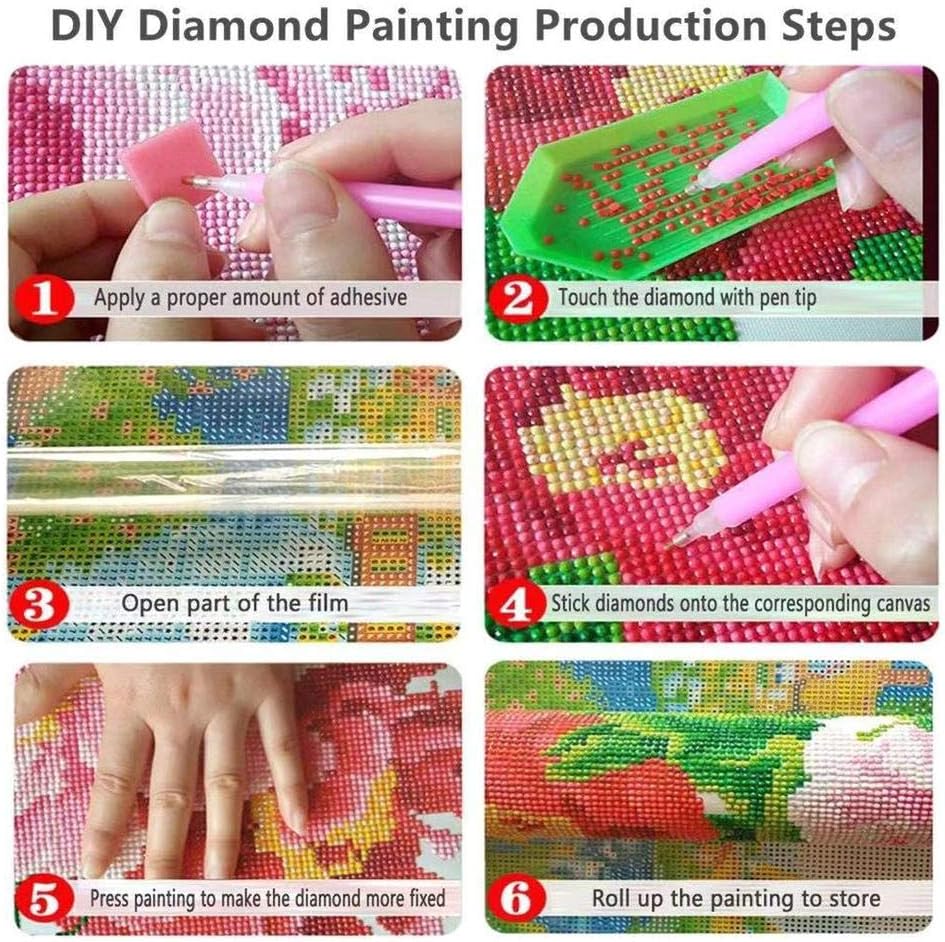 Diamond Painting Kits for Elephant with Bird, Home Decorate The Walls Full Drill Painting Art Crafts - Cykapu