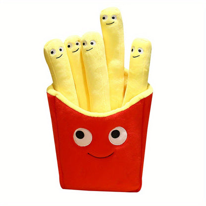 Emotional Support Smile French Fries Plush Stuffed Toy, Plush Sofa Pillow Car Accessories - Cykapu