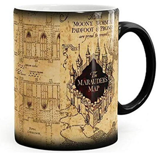 Inspired Marauders Map Morphing Mug Color Changing Coffee Mug Heat-Sensitive Reactive Ceramic Cup - Cykapu