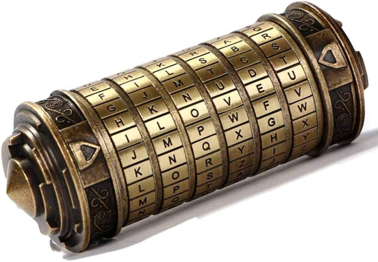 Da Vinci Code Mini Cryptex Lock Puzzle Boxes with Hidden Compartments