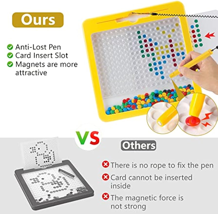 Magnetic Drawing Board Sensory Activity - Montessori Toys 3 Year Old