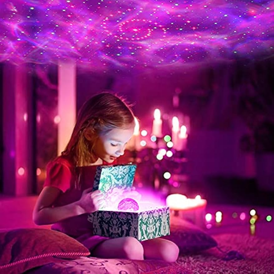 Star Night Light Projector, Galaxy Lights with Music Speaker & 3 White Noises Cykapu