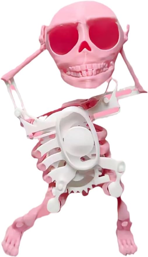 Dancing Skeleton, Skull Dance Toy, Stress Relief Toys Skeleton Man Swinging Clockwork Cykapu