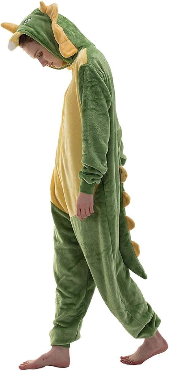 Snug Fit Unisex Adult Onesie Pajamas, Flannel Cosplay Animal One Piece Halloween Costume Sleepwear Homewear - Cykapu
